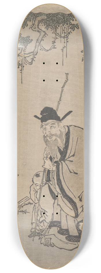 Suzuki Harunobu - Old Sage Teaching a Moral 8.25 inch art skate deck