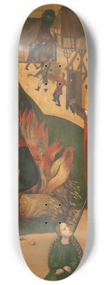 Swiss Painter - Saint Remigius and the Burning Wheat 8.25 inch art skate deck