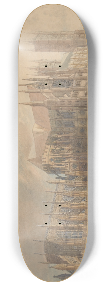 John Gendall - Northeast view of Westminster Abbey 8.25 inch art skate deck