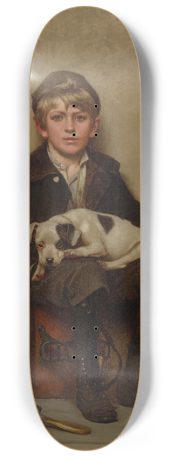 John George Brown - Shoeshine Boy 8.25 inch art skate deck