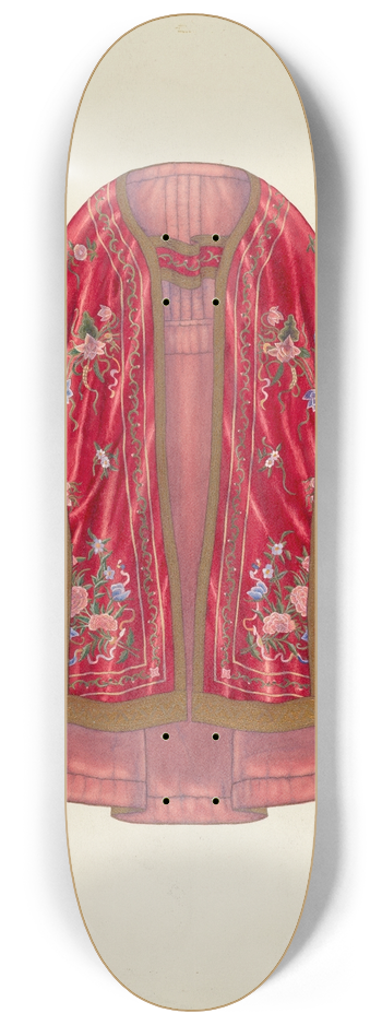 Syrena Swanson - Ecclesiastical Vestment (front view) 8.25 inch art skate deck