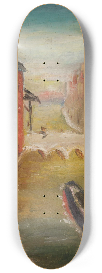 Tadeusz Makowski - Ship in a city 8.25 inch art skate deck