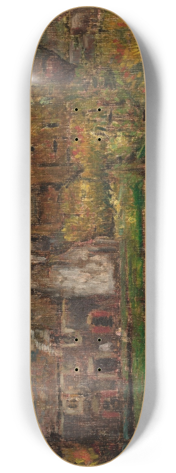Tadeusz Makowski - Widok miasta nad wod 8.25 inch art skate deck