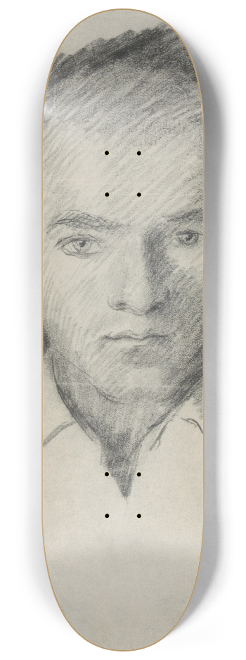 tefan Straka - Study of Self-Portrait 8.25 inch art skate deck