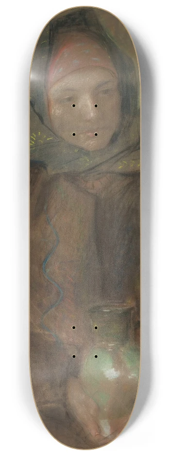 Teodor Axentowicz - Hutsul woman with a jar 8.25 inch art skate deck