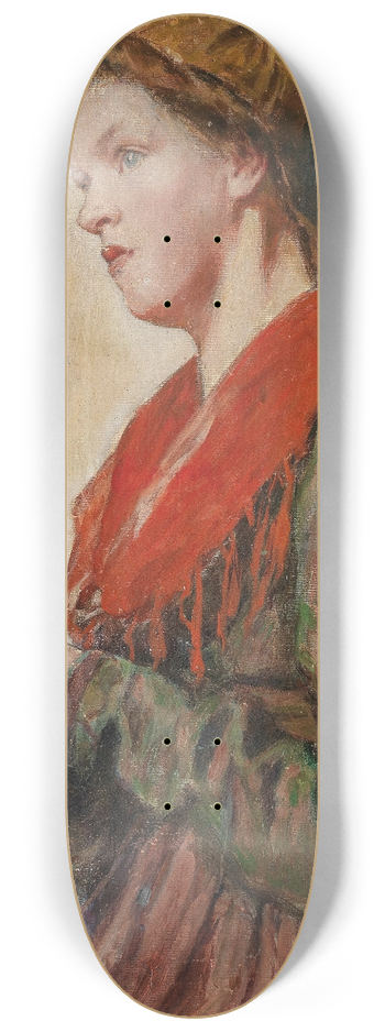 Theodor Josef Ethofer - Salzburgerin mit Goldhaube und Gebetsbuch 8.25 inch art skate deck