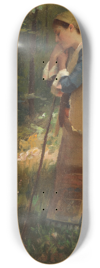 Theodoros Ralli - Resting shepherdess 8.25 inch art skate deck