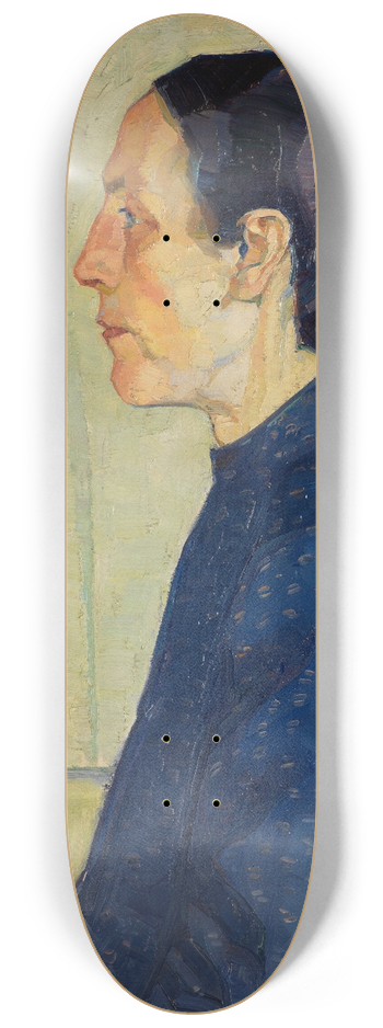 Theodor Schindler - Profilbild einer sitzenden Frau in Halbfigut 8.25 inch art skate deck