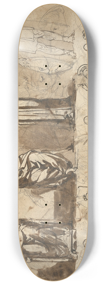 Thodore Gricault - Classical Statuary 8.25 inch art skate deck