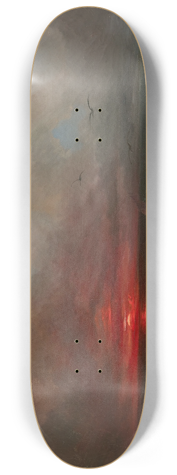 Thodore Gudin - Coucher de soleil sur un littoral 8.25 inch art skate deck