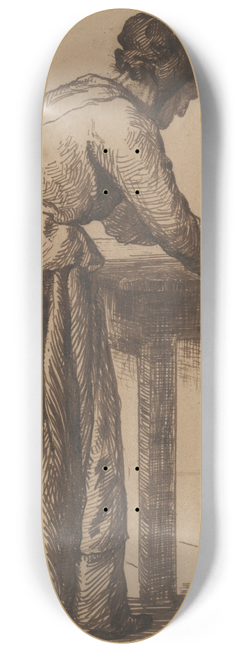 Thodule Ribot - Old Woman Working 8.25 inch art skate deck