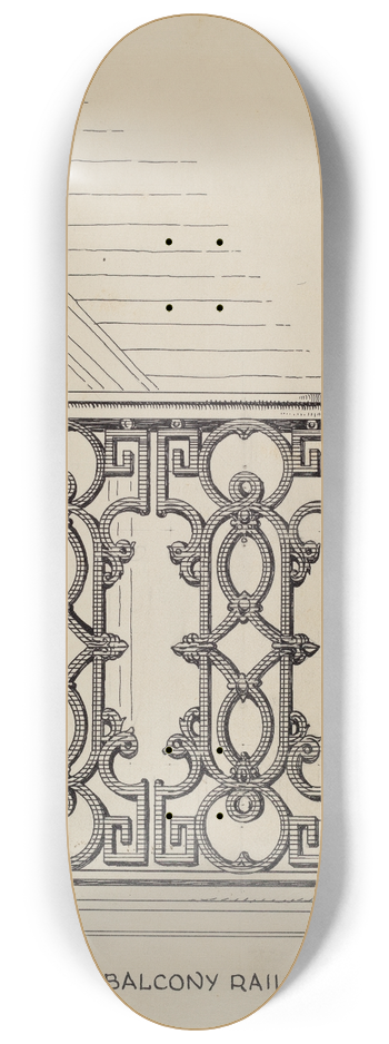 Thomas Byrne - Cast Iron Balcony Railing 8.25 inch art skate deck