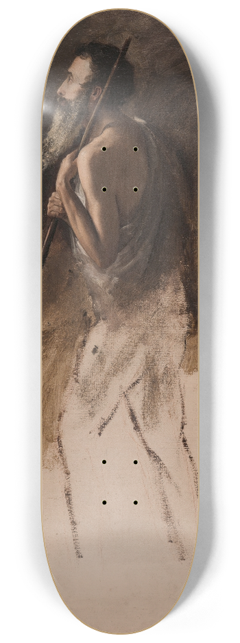 Thomas Cole - Study for Standing Shepherd 8.25 inch art skate deck