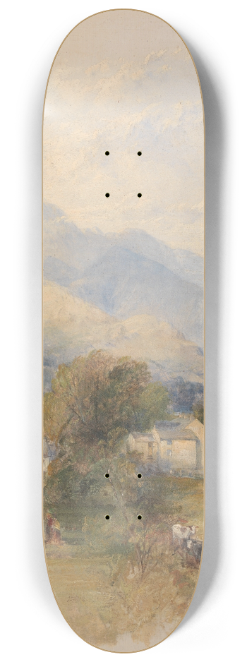 Thomas Creswick - View from Mr. Southeys House, Keswick 8.25 inch art skate deck