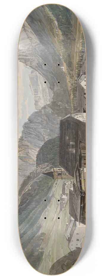 Thomas Ender - Bergdorf mit einer Kleinindustrieanlage 8.25 inch art skate deck