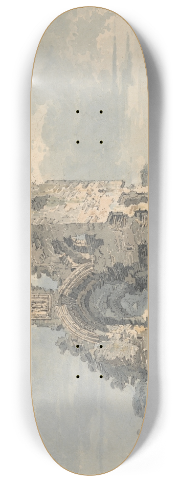 Thomas Girtin - Denbigh Castle 8.25 inch art skate deck