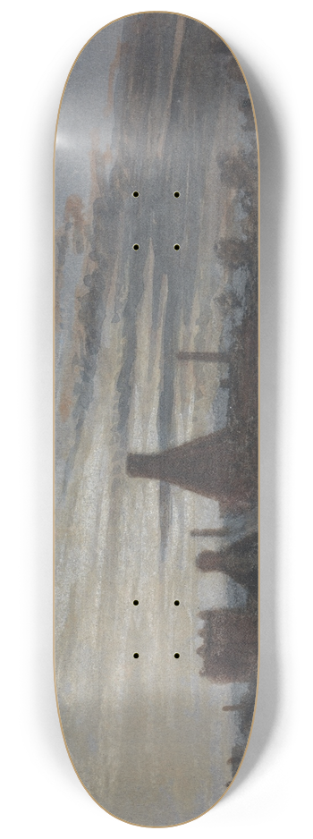 Thomas Lindsay - Oast House at Dusk 8.25 inch art skate deck