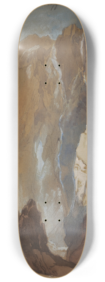 Thomas Moran - Toltec Gorge and Eva Cliff from the West, Colorado 8.25 inch art skate deck