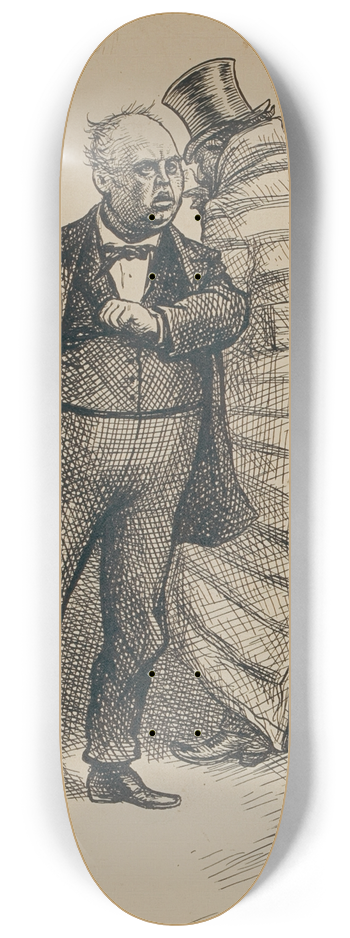 Thomas Nast - Free Smoke 8.25 inch art skate deck