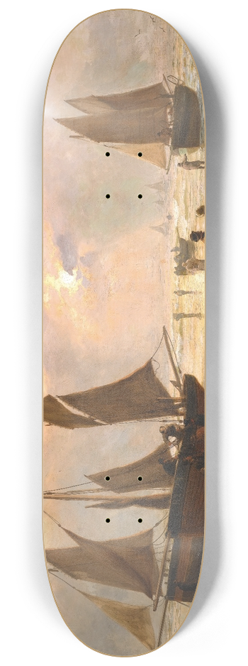 Thomas Rose Miles - morning Hastings Beach 8.25 inch art skate deck