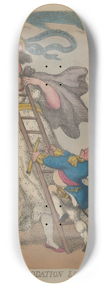 Thomas Rowlandson - Accomodation ladder 8.25 inch art skate deck