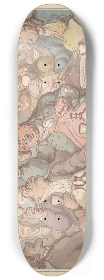 Thomas Rowlandson - A drinking party 8.25 inch art skate deck