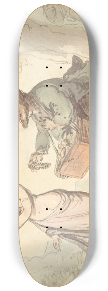 Thomas Rowlandson - Beauty and the Beast 8.25 inch art skate deck