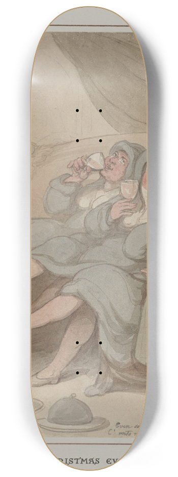 Thomas Rowlandson - Christmas Eve 8.25 inch art skate deck