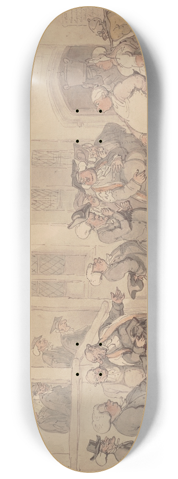 Thomas Rowlandson - College dons; Epicures 8.25 inch art skate deck