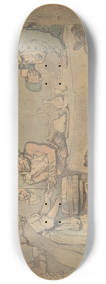 Thomas Rowlandson - Tavern scene 8.25 inch art skate deck