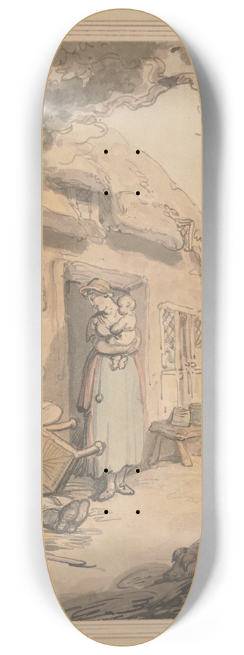 Thomas Rowlandson - The chair mender 8.25 inch art skate deck