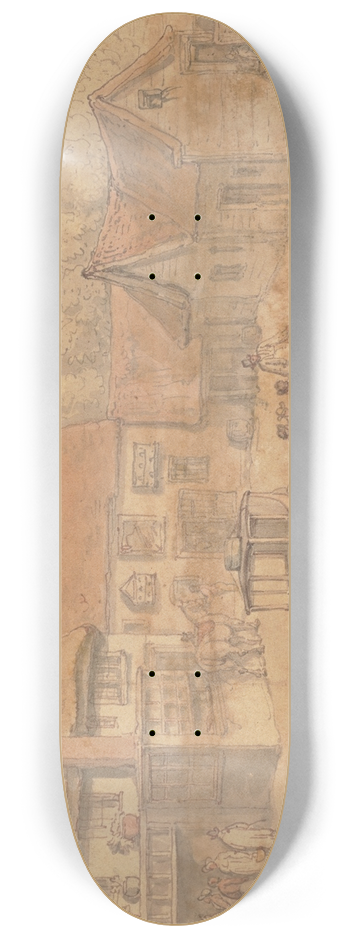 Thomas Rowlandson - The coach inn 8.25 inch art skate deck
