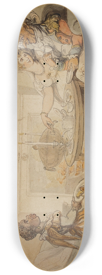 Thomas Rowlandson - The Tea Party 8.25 inch art skate deck