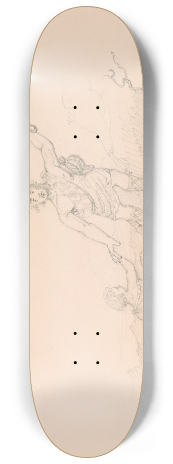 Thomas Seir Cummings - Soldier RescuingChild 8.25 inch art skate deck