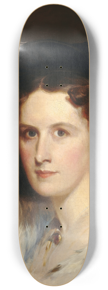 Thomas Sully - Ann Biddle Hopkinson (Mrs. Francis Hopkinson) 8.25 inch art skate deck