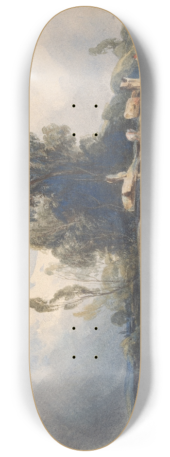 Thomas Sully - Landscape with Canal and Lock; Figures at Lock 8.25 inch art skate deck