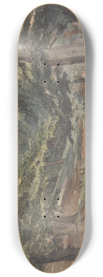 Thomas Sully - Wooded River Scene 8.25 inch art skate deck