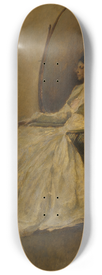 Thomas Wilmer Dewing - Lady in White (No. 1) 8.25 inch art skate deck