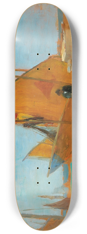 Tina Blau - Yellow sails 8.25 inch art skate deck
