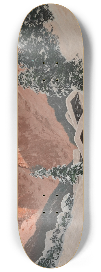 Toni Haller - Sunset in the Kaisertal 8.25 inch art skate deck