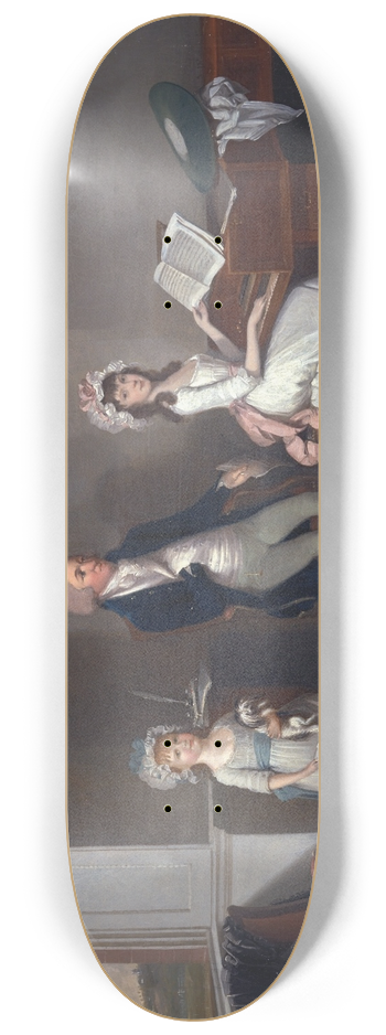 John Greenwood - John Richard Comyns of Hylands, Essex, with His Daughters 8.25 inch art skate deck