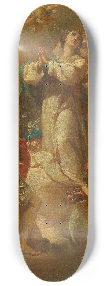 Ubaldo Gandolfi - The Immaculate Conception with Angels 8.25 inch art skate deck