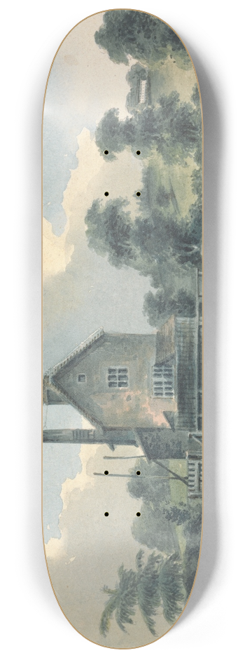 John Hassell - Sluice House, Hornsey, Middlesex 8.25 inch art skate deck