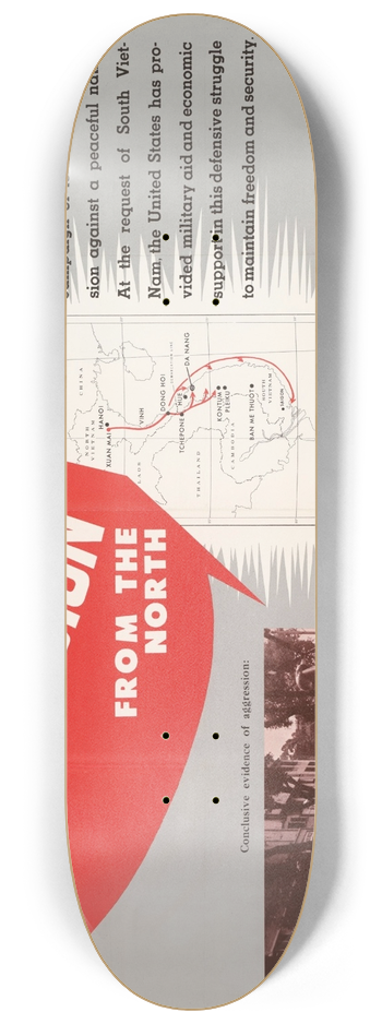 U.S. Information Agency - Aggression From the North 8.25 inch art skate deck