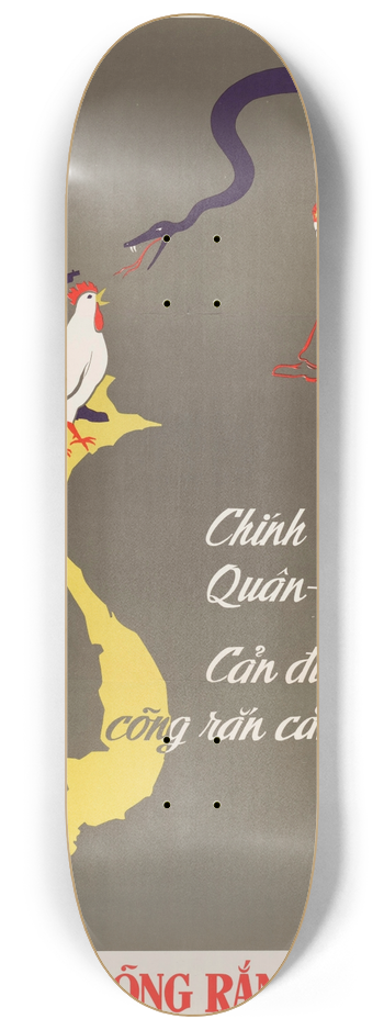U.S. Information Agency - Viet Army Stops Snake 8.25 inch art skate deck