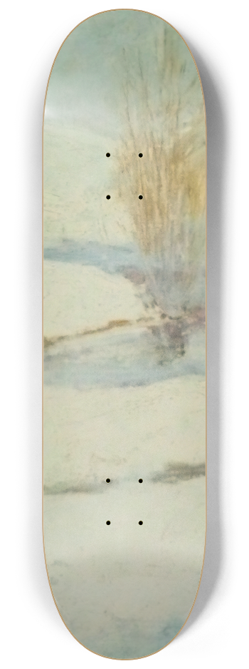 John Henry Twachtman - Winter Landscape 8.25 inch art skate deck