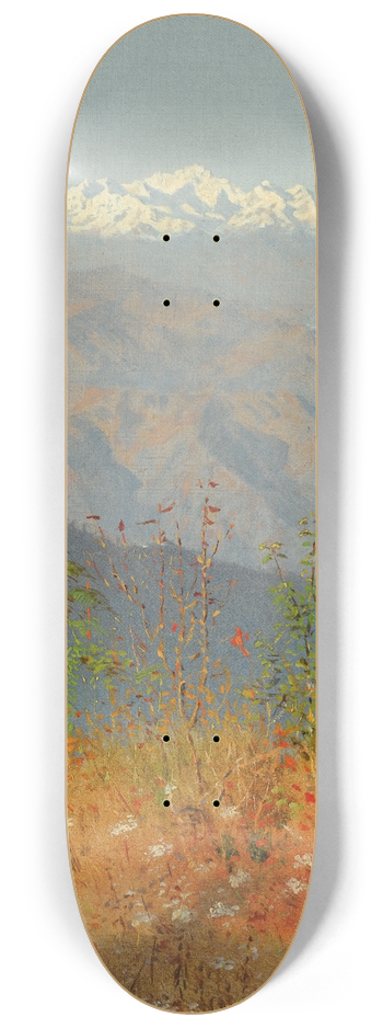 Vasily Vereshchagin - Sunset In The Himalayas 8.25 inch art skate deck