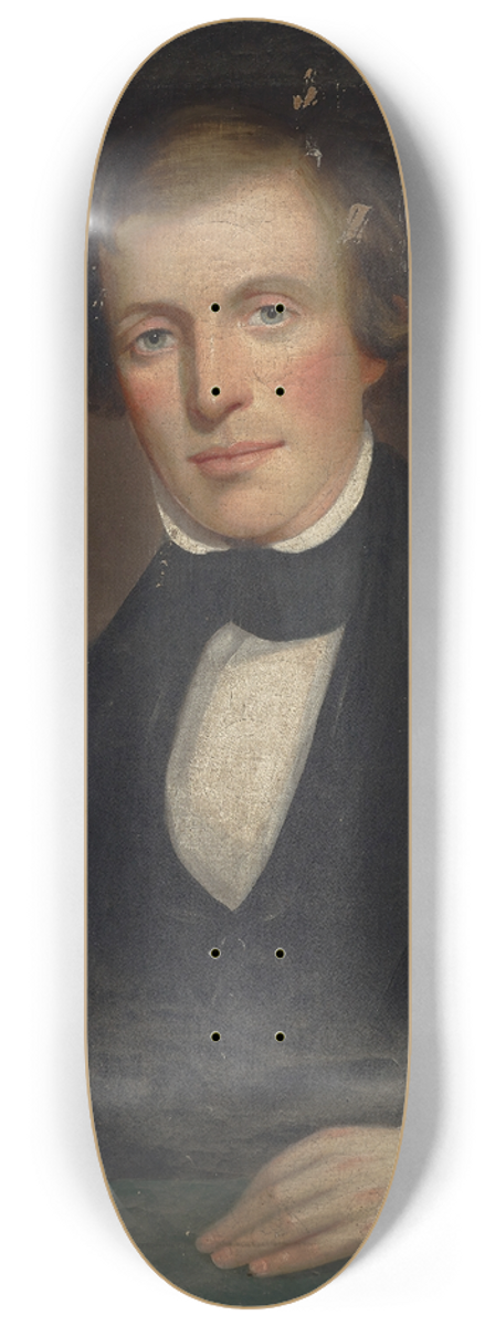 John Insco Williams - Portrait of Benjamin Conklin 8.25 inch art skate deck