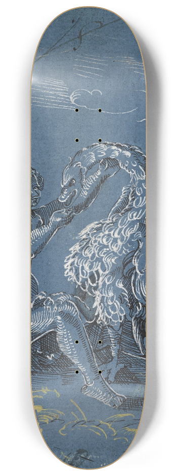 Virgil Solis - Leda and the swan 8.25 inch art skate deck
