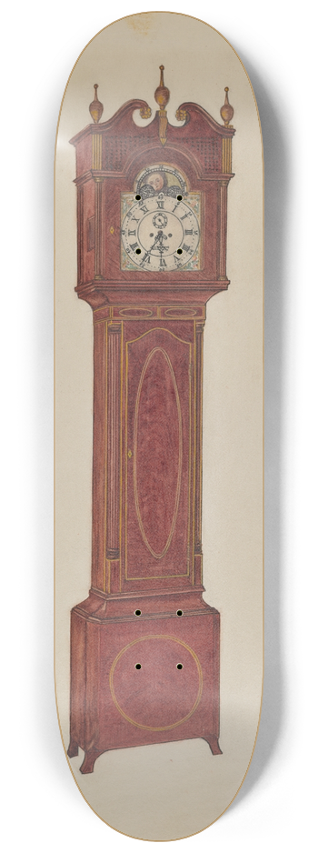 Virginia Richards - Clock, Tall 8.25 inch art skate deck